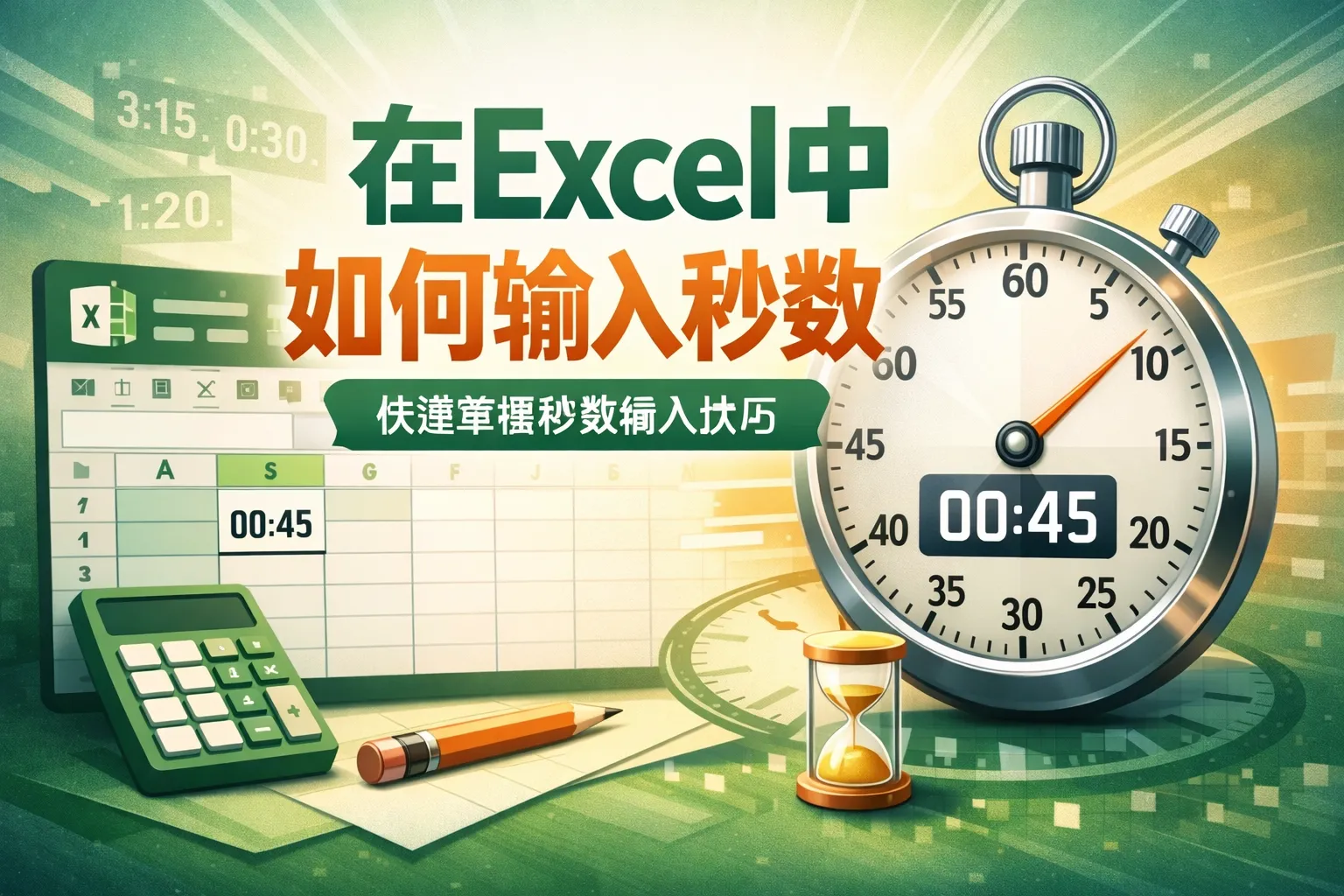 在excel中如何输入秒数