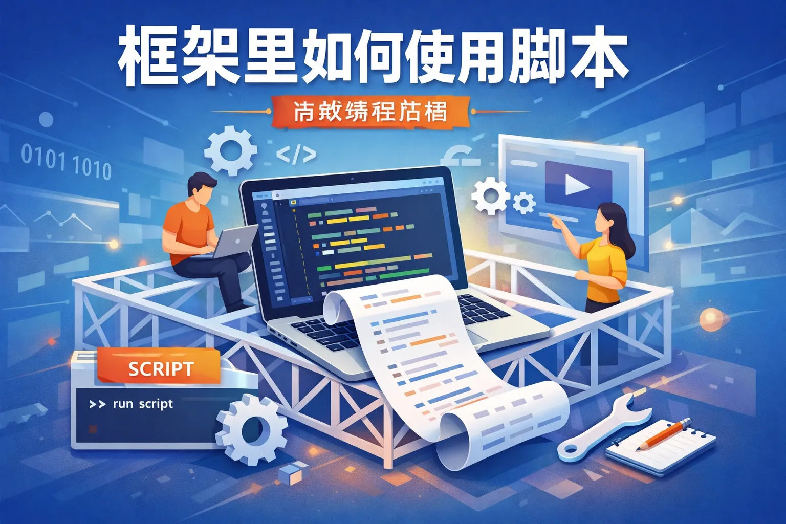 框架里如何使用脚本