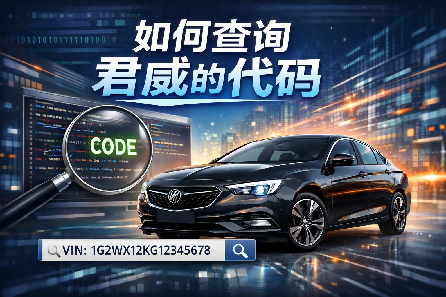 如何查询君威的代码