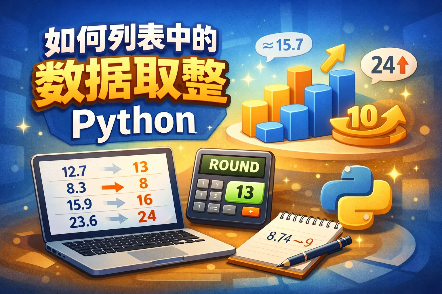 如何列表中的数据取整python
