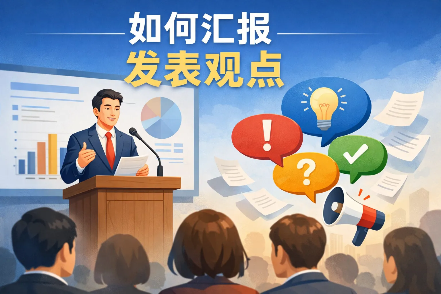 如何汇报发表观点