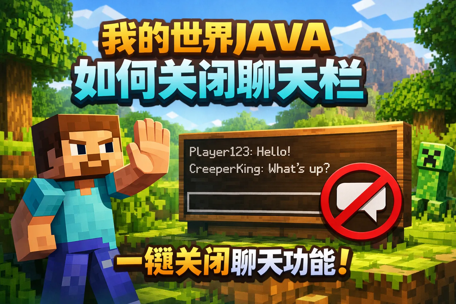 我的世界java如何关闭聊天栏