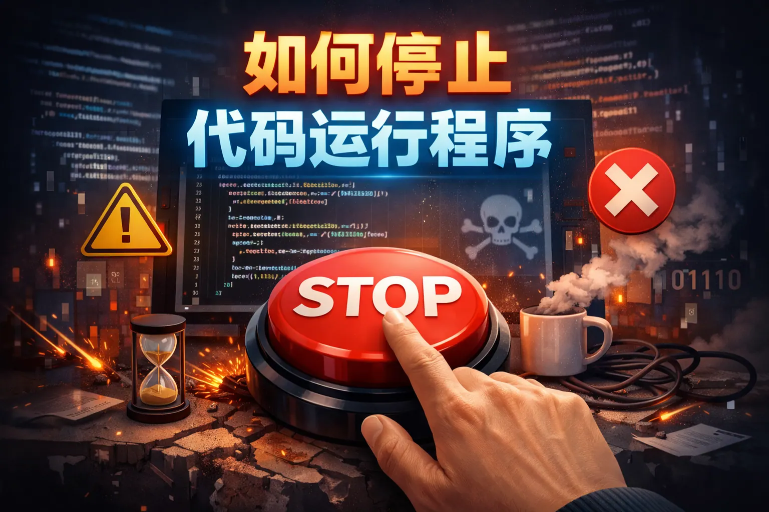 如何停止代码运行程序