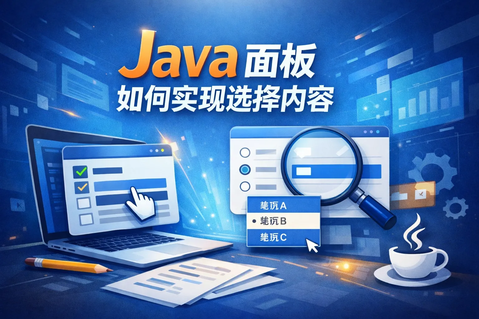 java面板如何实现选择内容