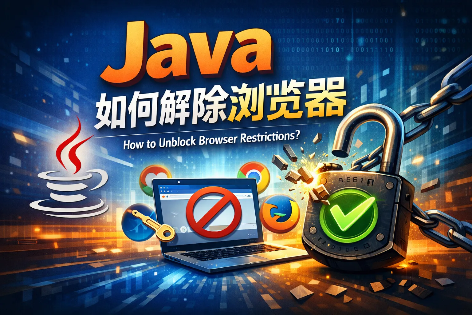 java如何解除浏览器