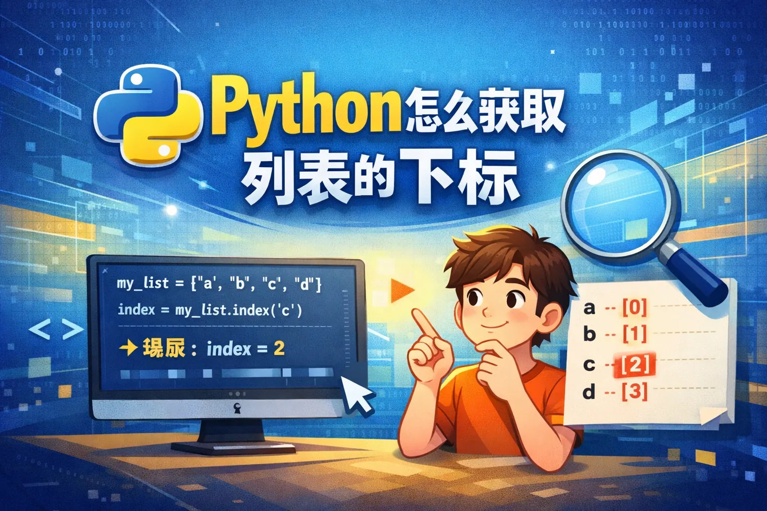 python怎么获取列表的下标