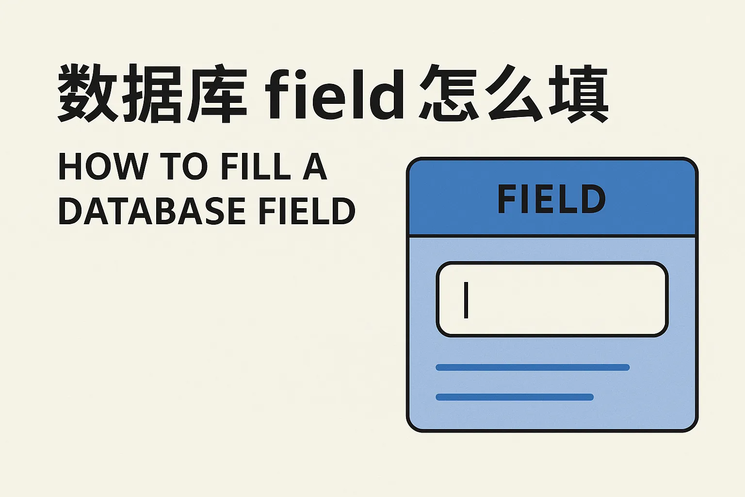 数据库field怎么填