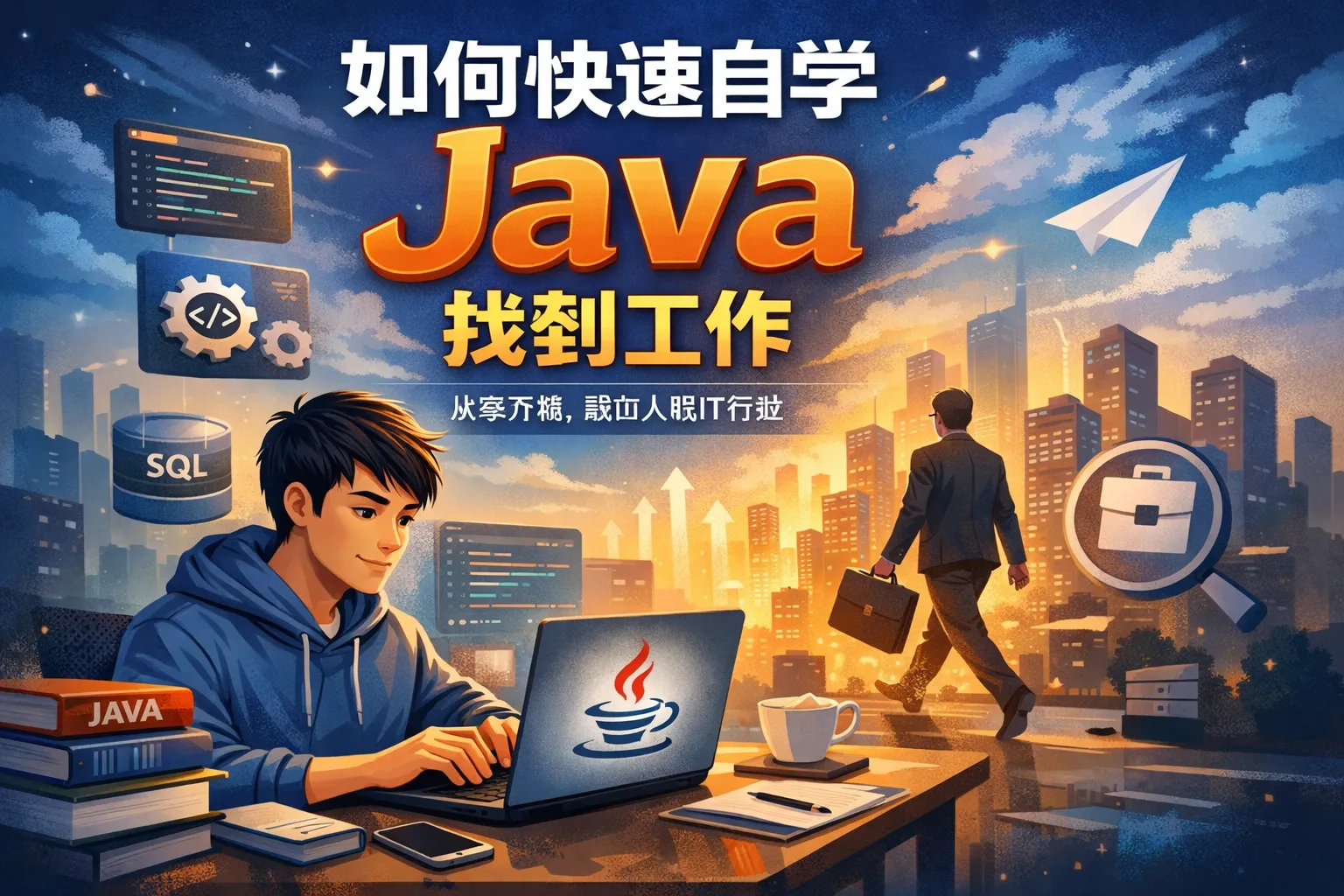 如何快速自学java找到工作