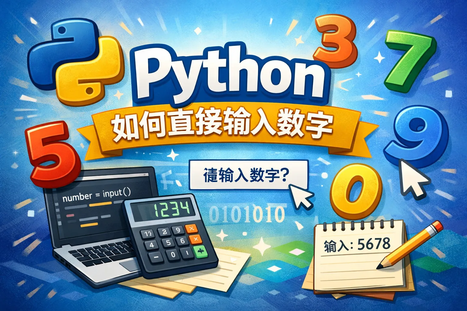 python如何直接输入数字
