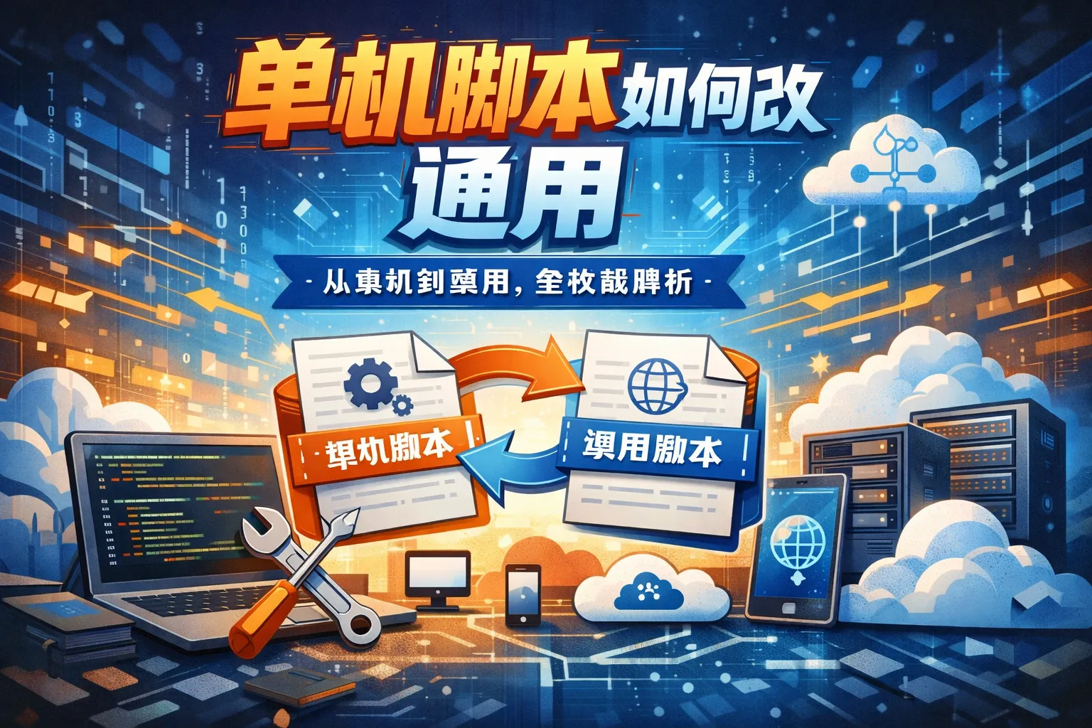 单机脚本如何改通用