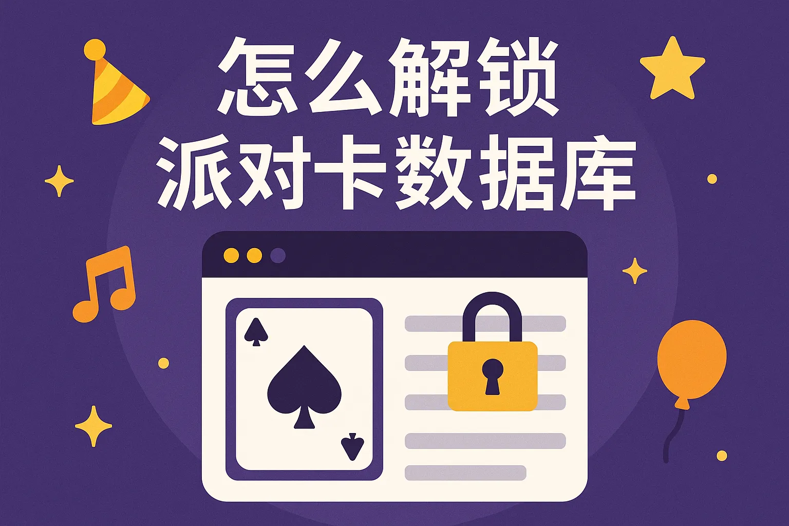 怎么解锁派对卡数据库