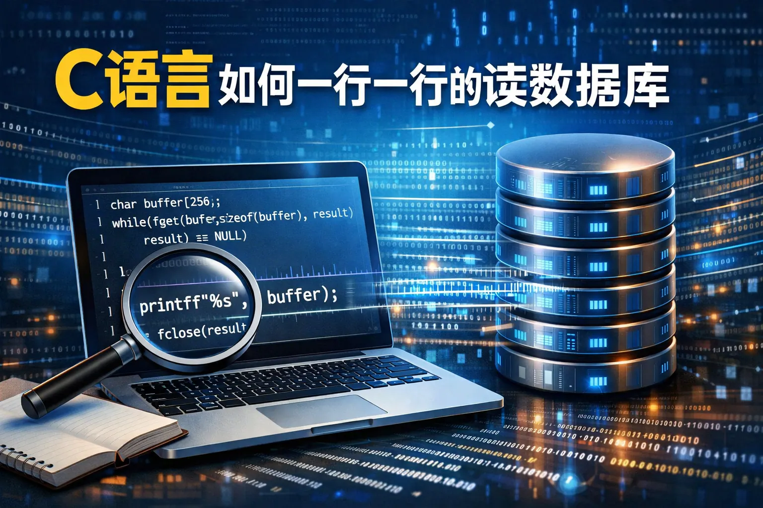 c语言如何一行一行的读数据库