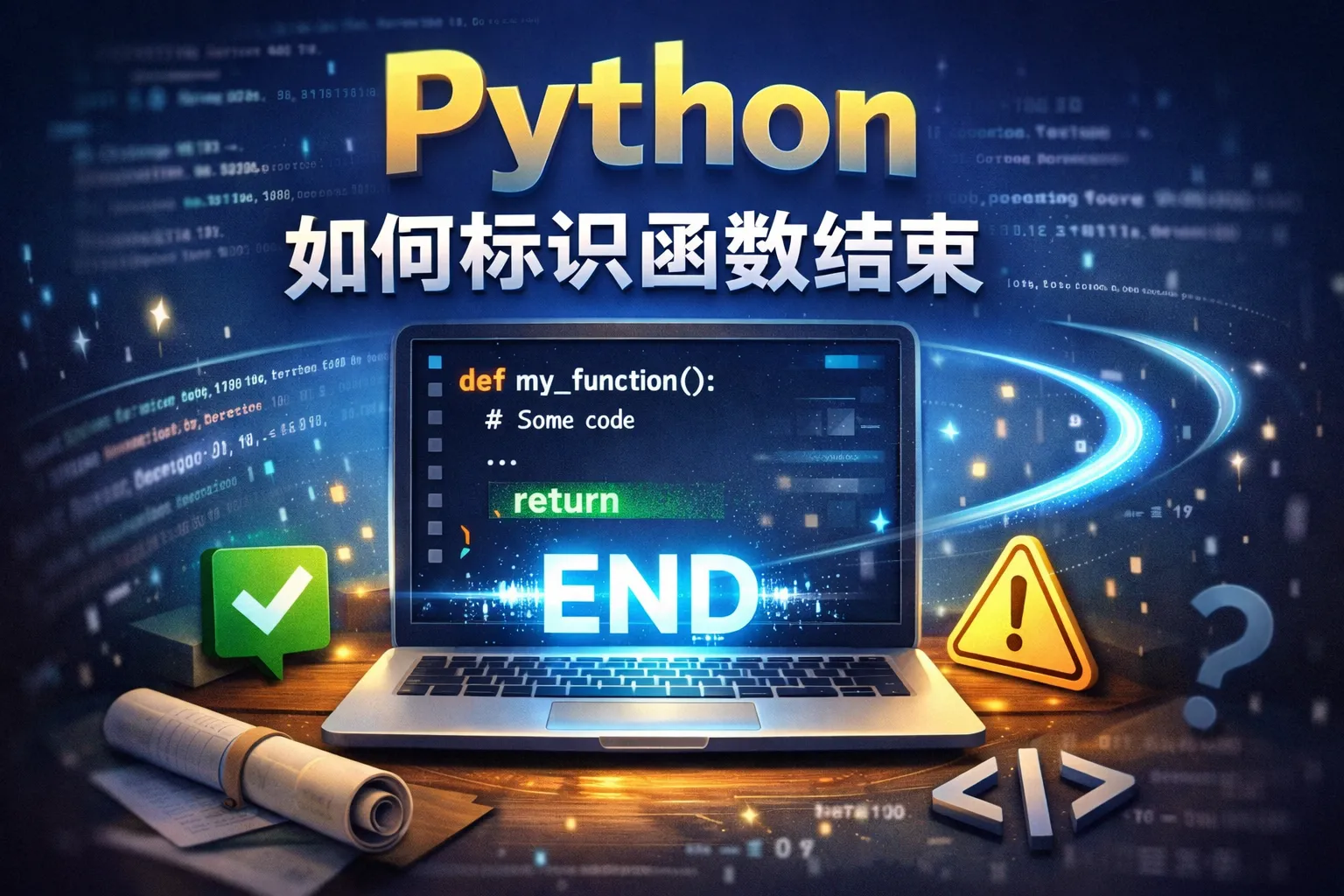 python 如何标识函数结束