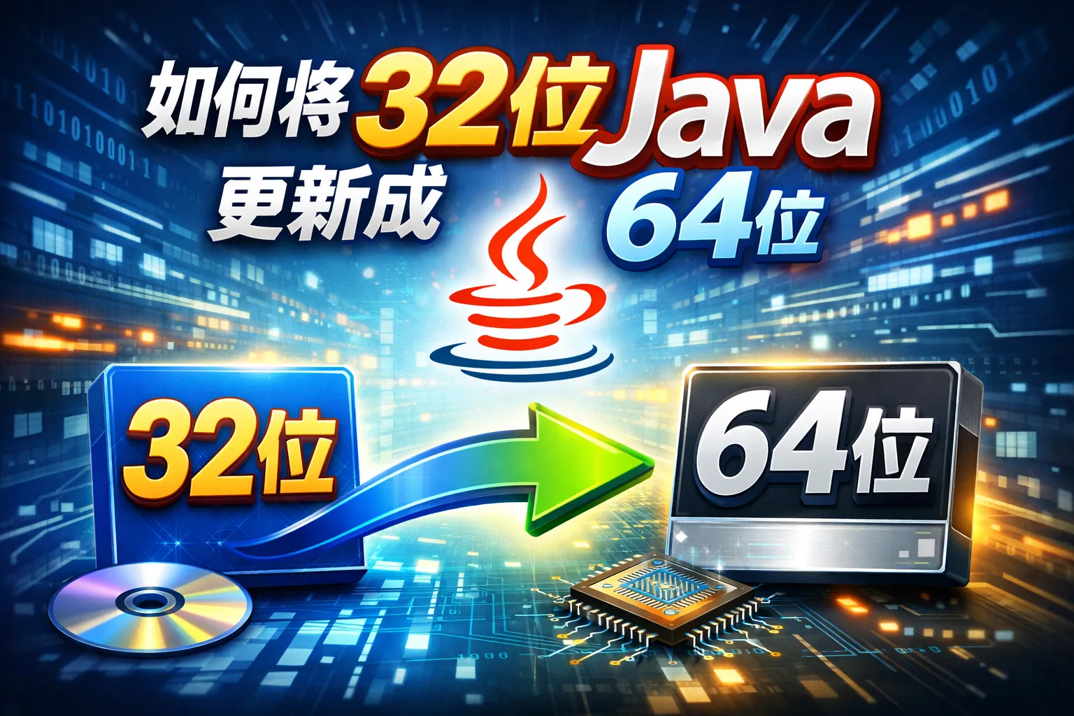 如何将32位java更新成64位