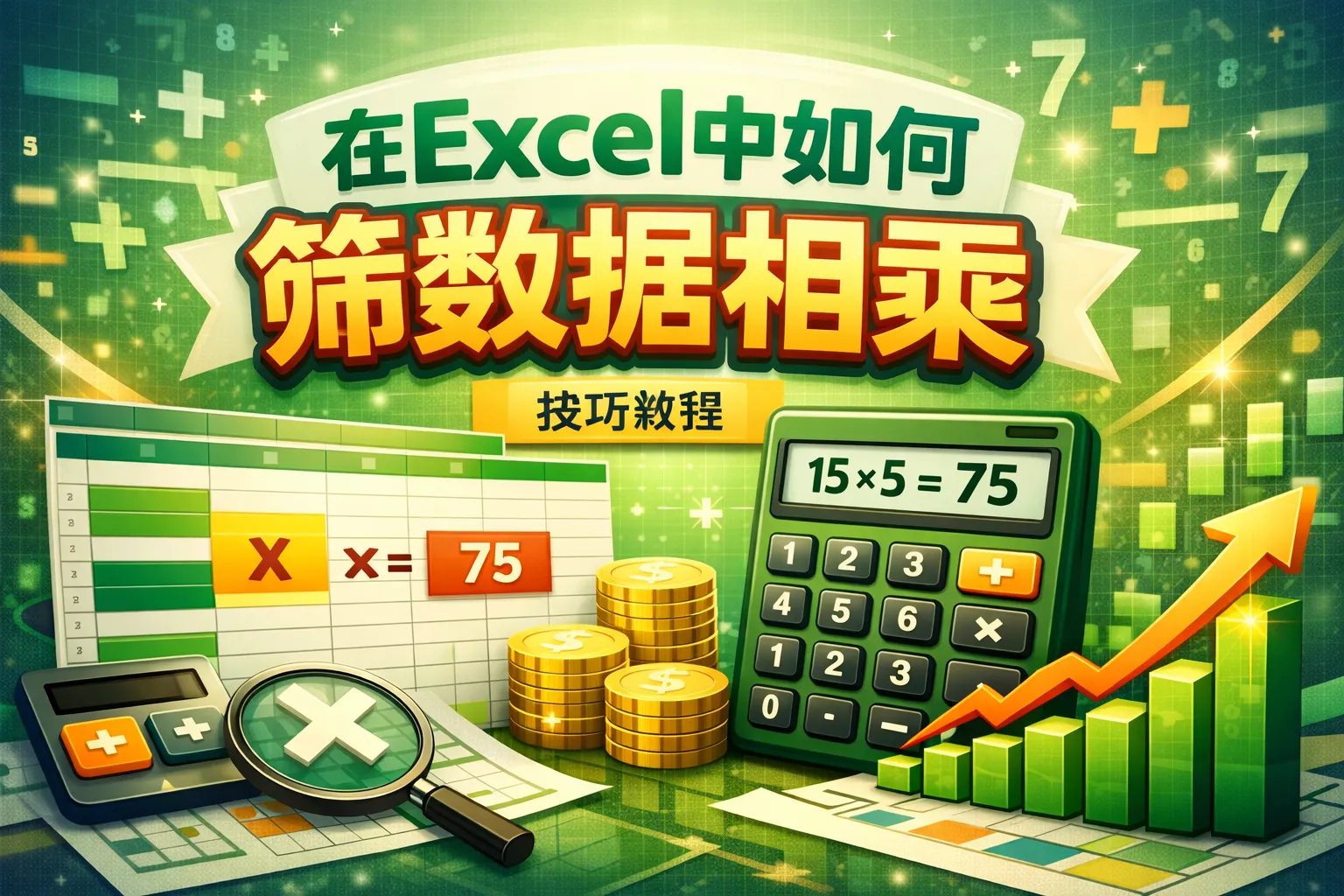 在excel中如何筛数据相乘