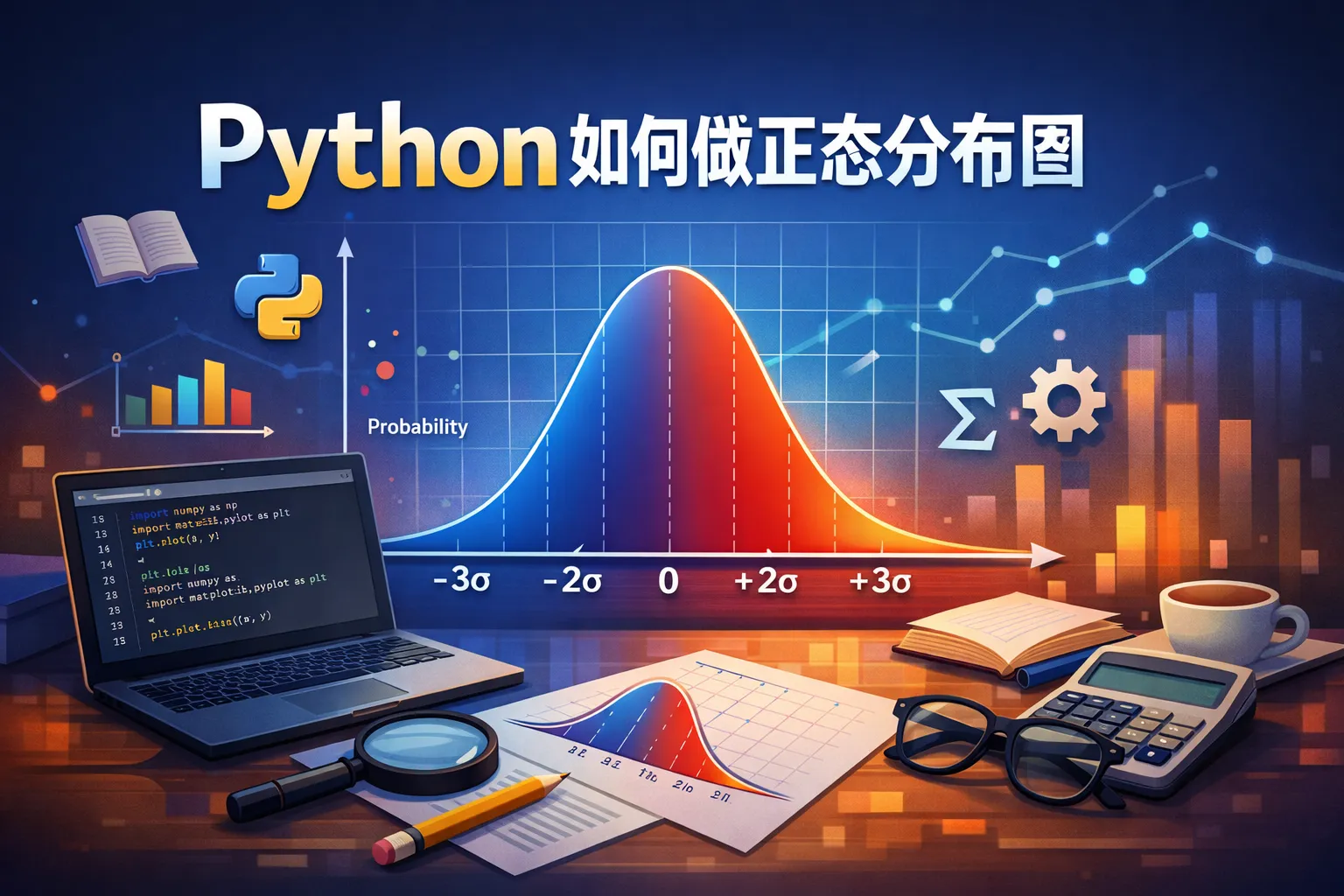 python如何做正态分布图