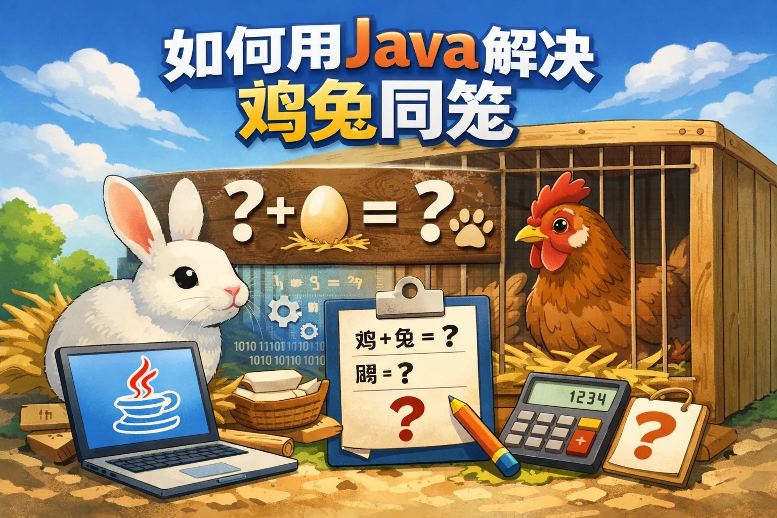 如何用java解决鸡兔同笼