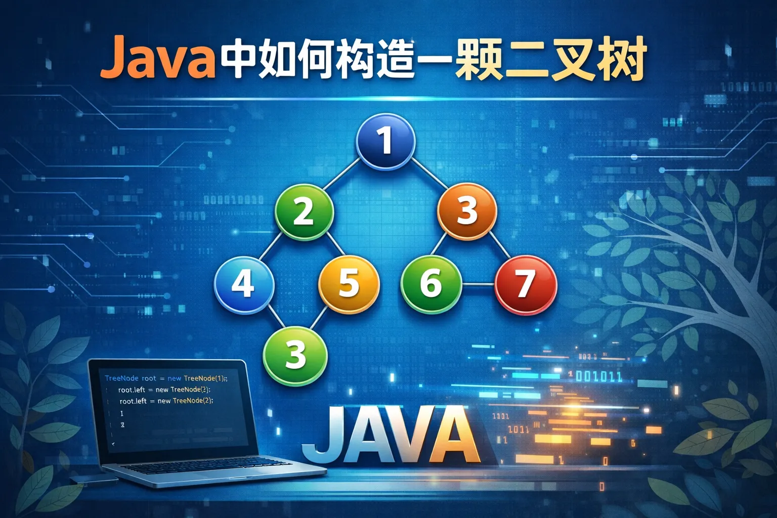 java中如何构造一颗二叉树