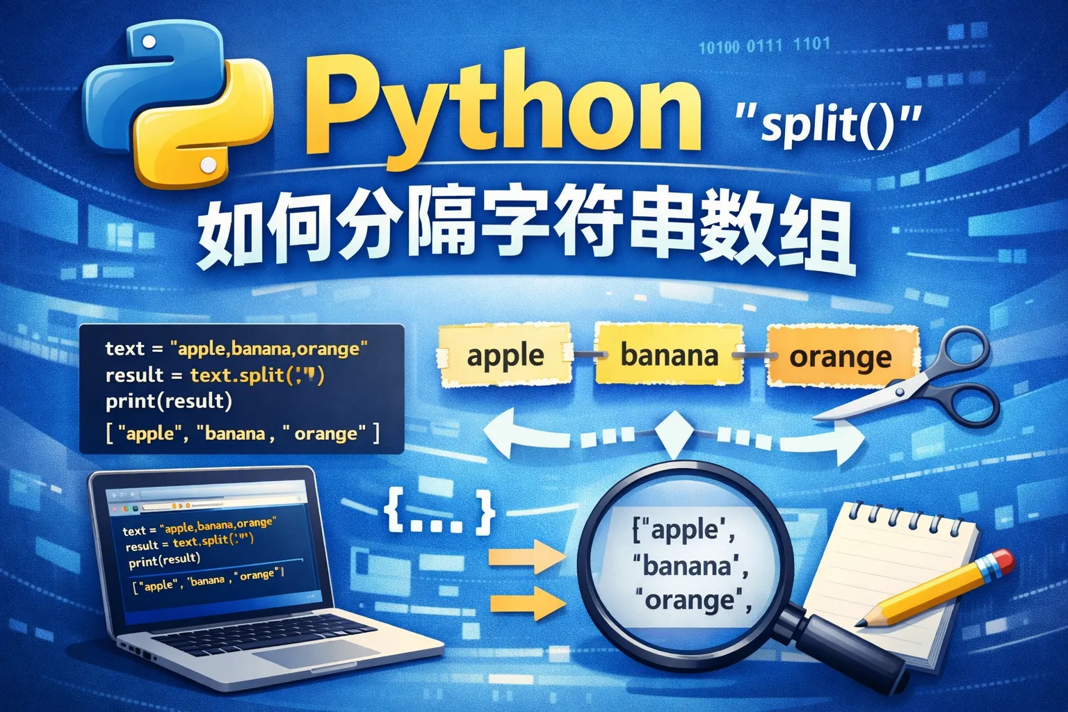 python如何分隔字符串数组中