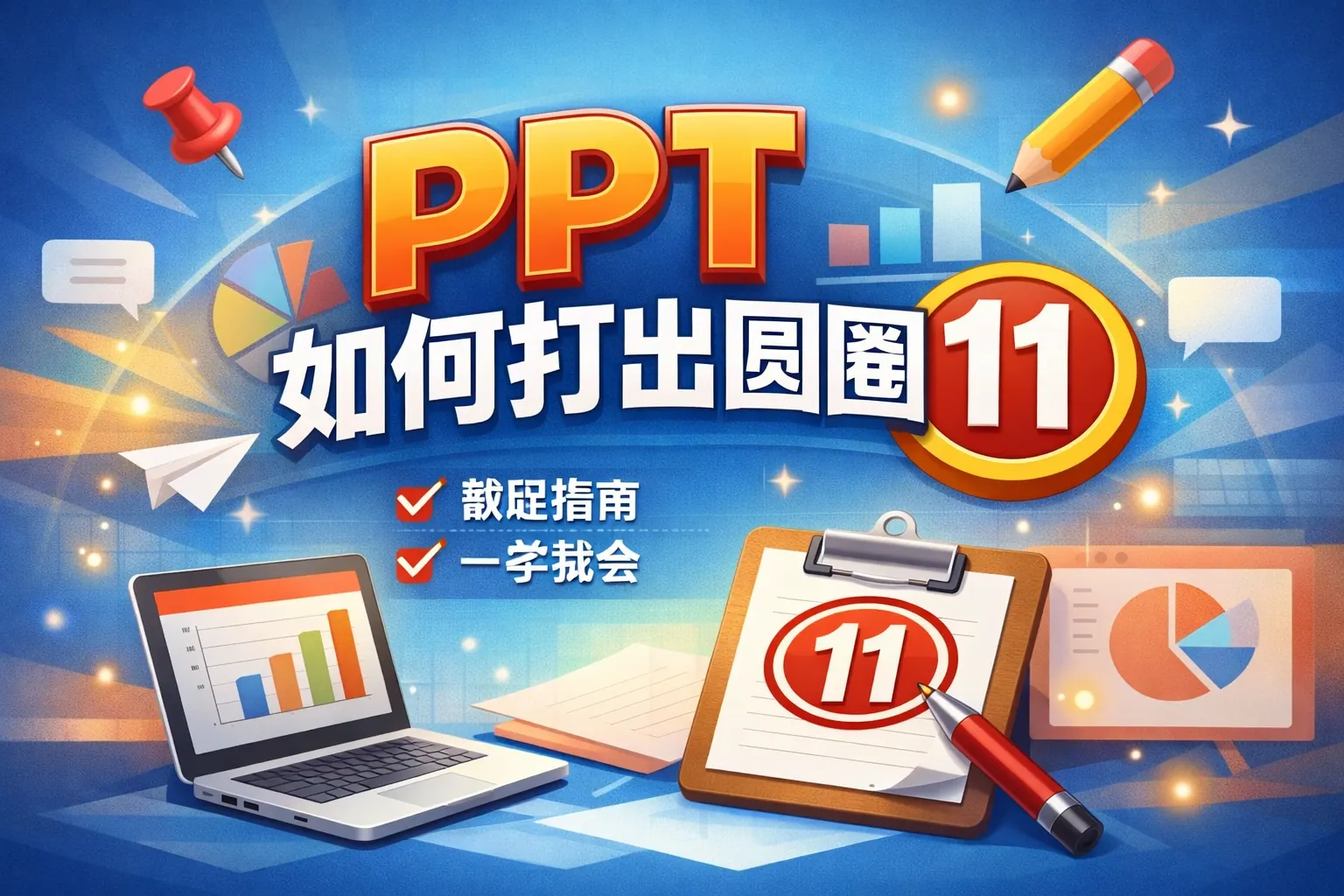 ppt如何打出圆圈11