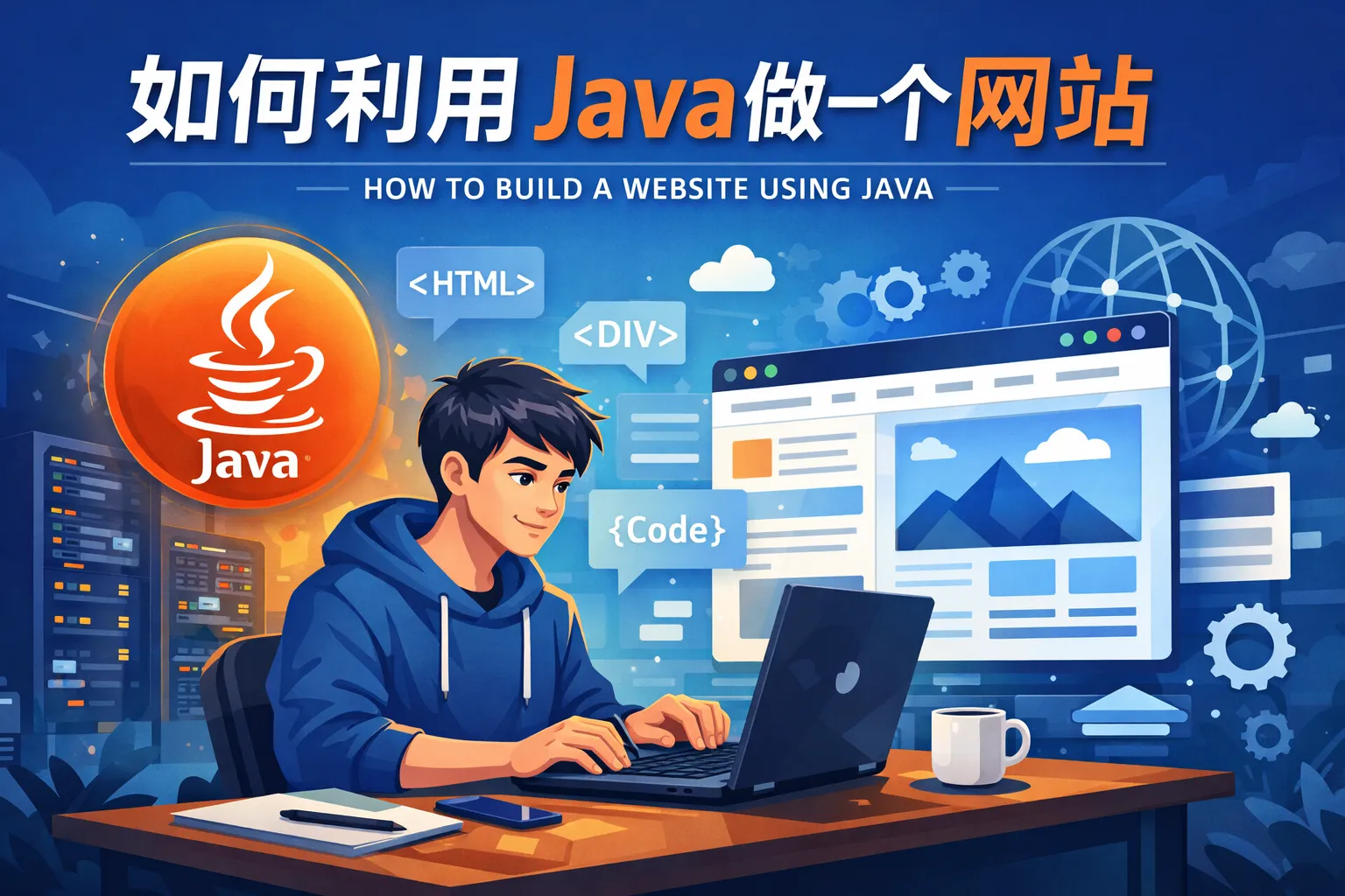 如何利用java做一个网站