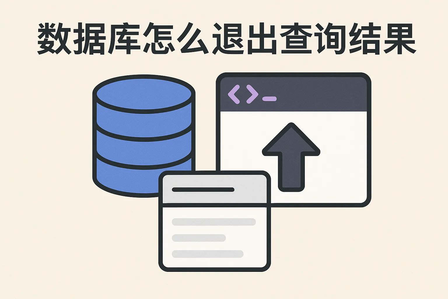 数据库怎么退出查询结果