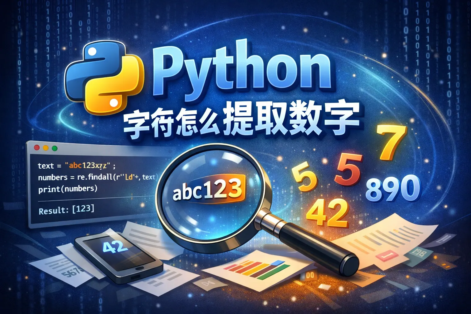 python 字符怎么提取数字