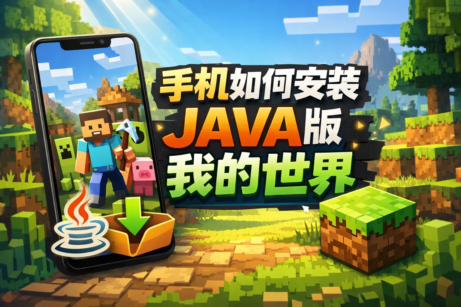 手机如何安装java我的世界
