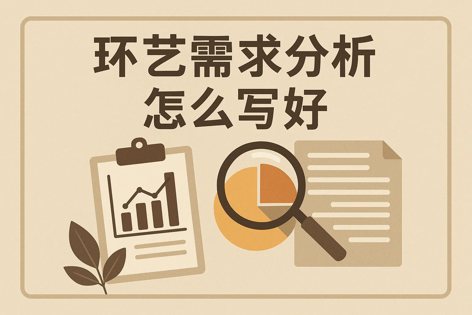 环艺需求分析怎么写好