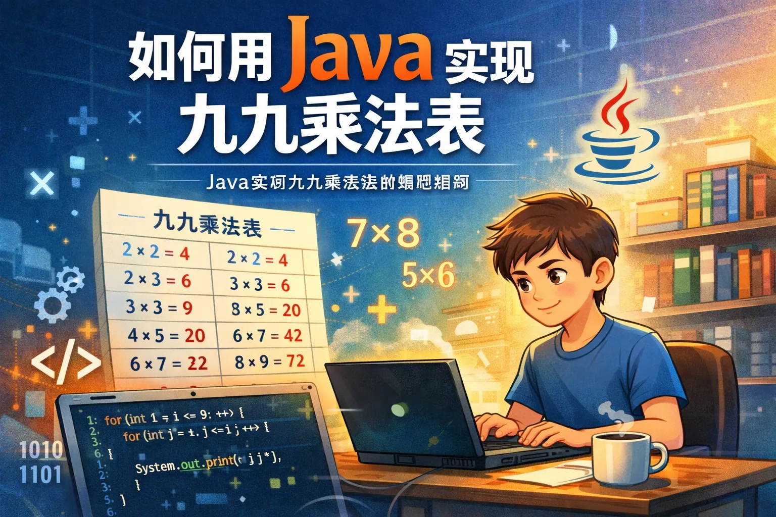 如何用java实现九九成分表