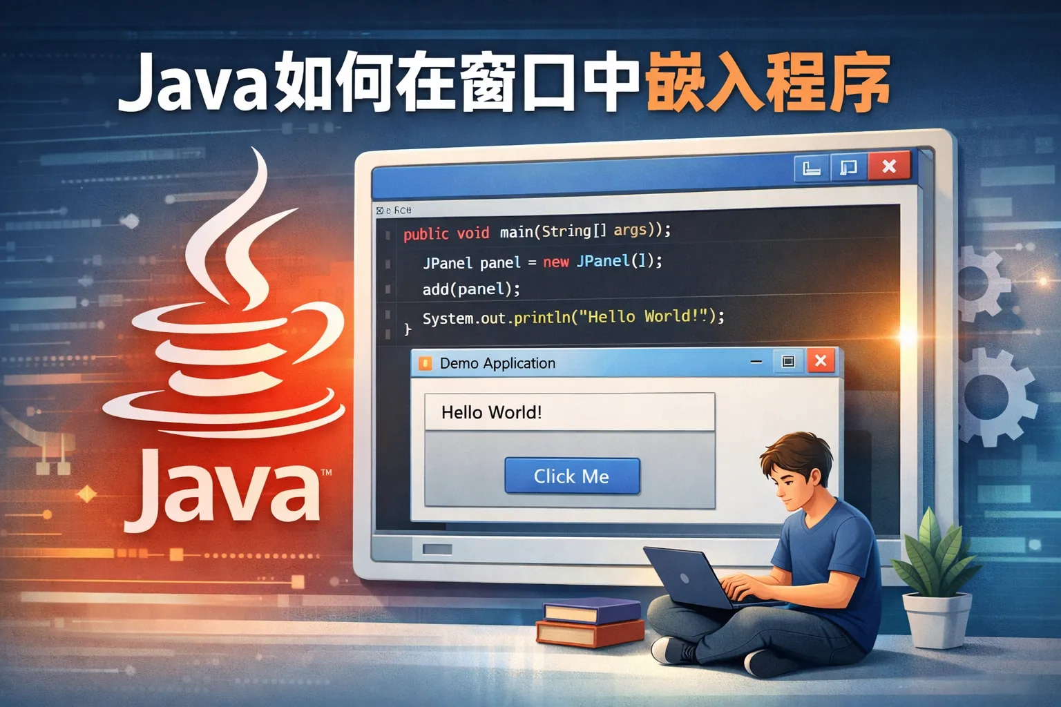 java如何在窗口中嵌入程序