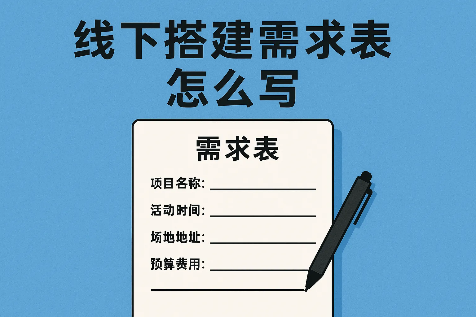 线下搭建需求表怎么写