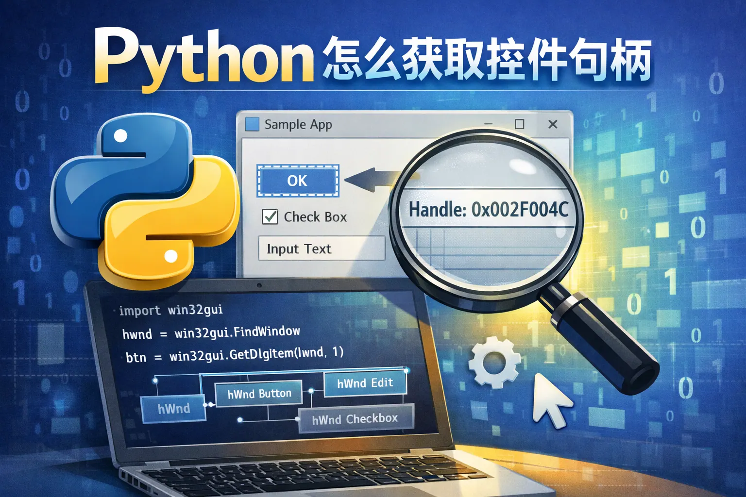 python怎么获取控件句柄