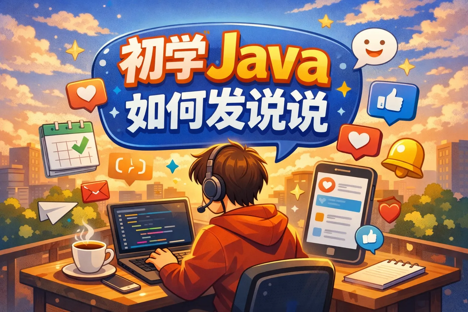 初学java如何发说说