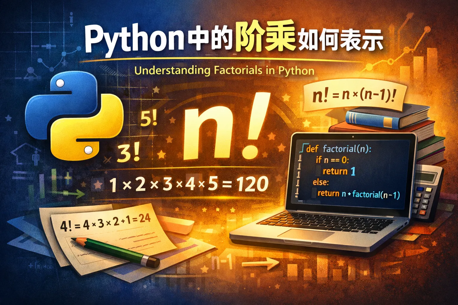 python中的阶乘如何表示