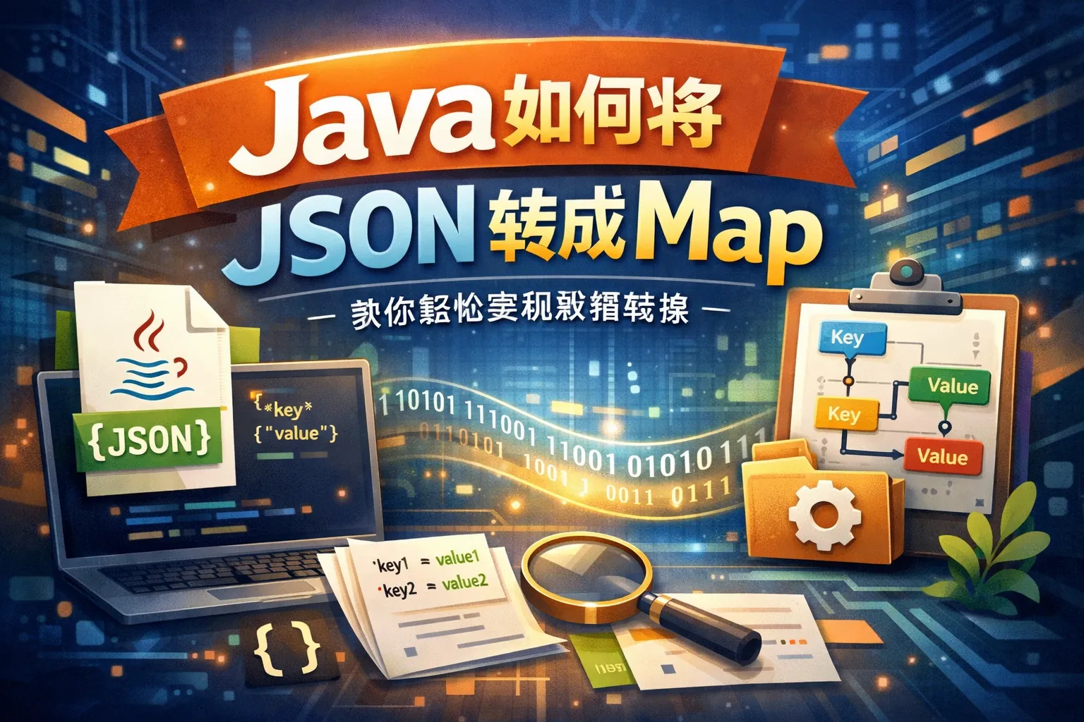 java如何将json转成map