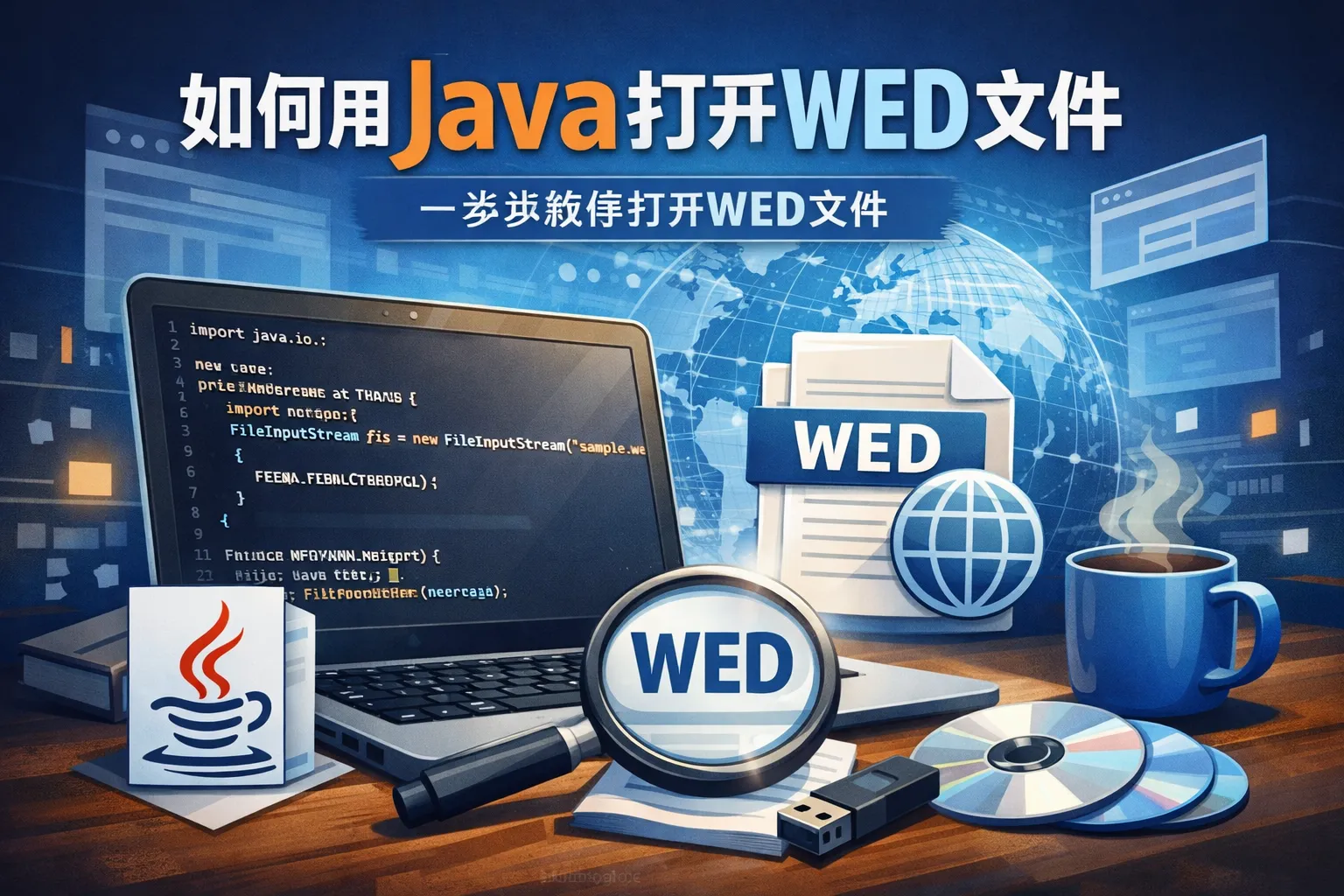 如何用java打开wed文件