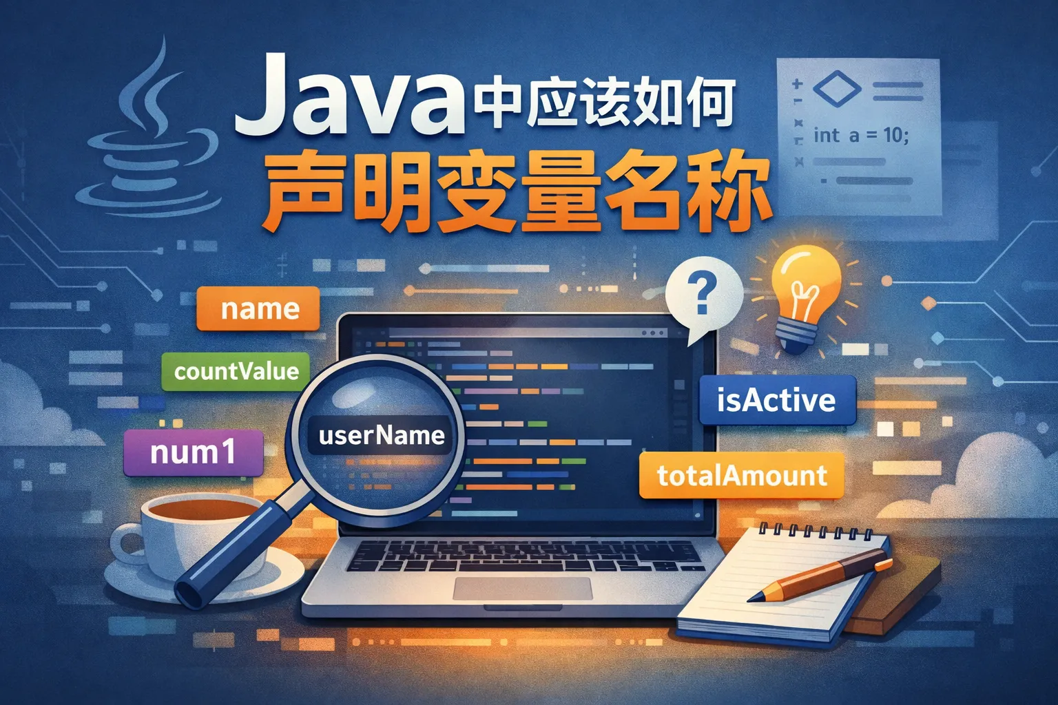 java中应该如何声明变量名称