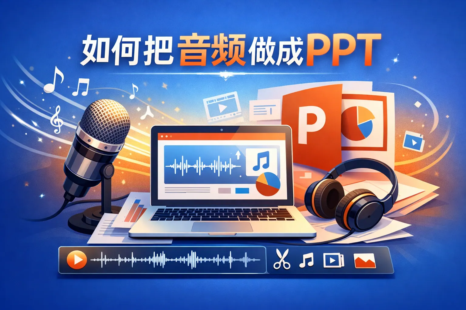 如何把音频做成PPT