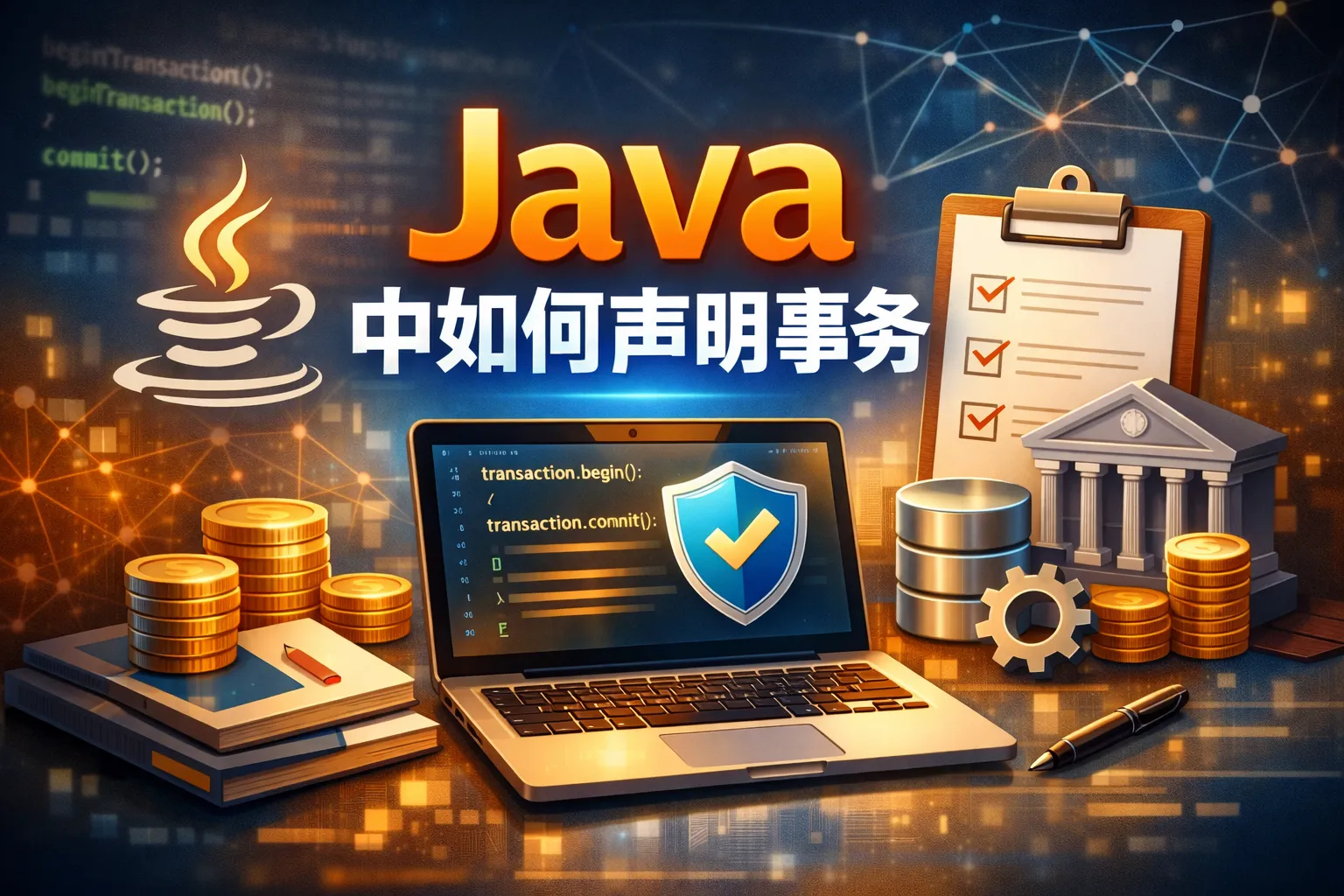 java中如何声明事务