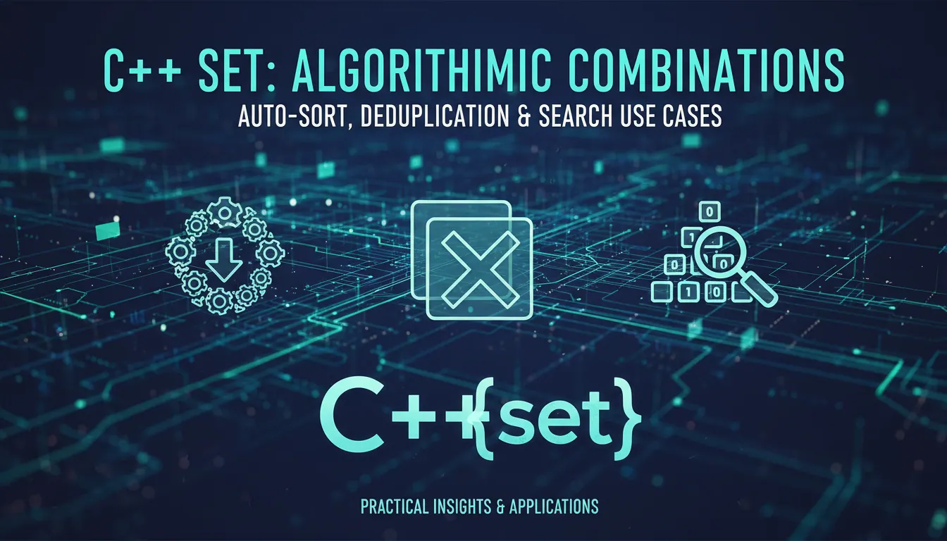 C++ set 使用怎么和算法组合使用:自动排序、去重和查找场景的实践心得