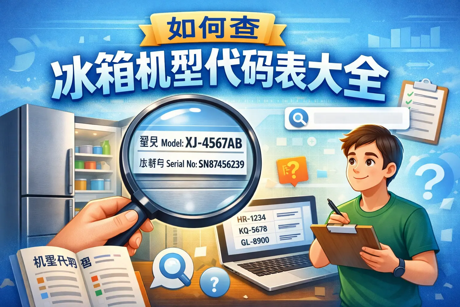 如何查冰箱机型代码表大全