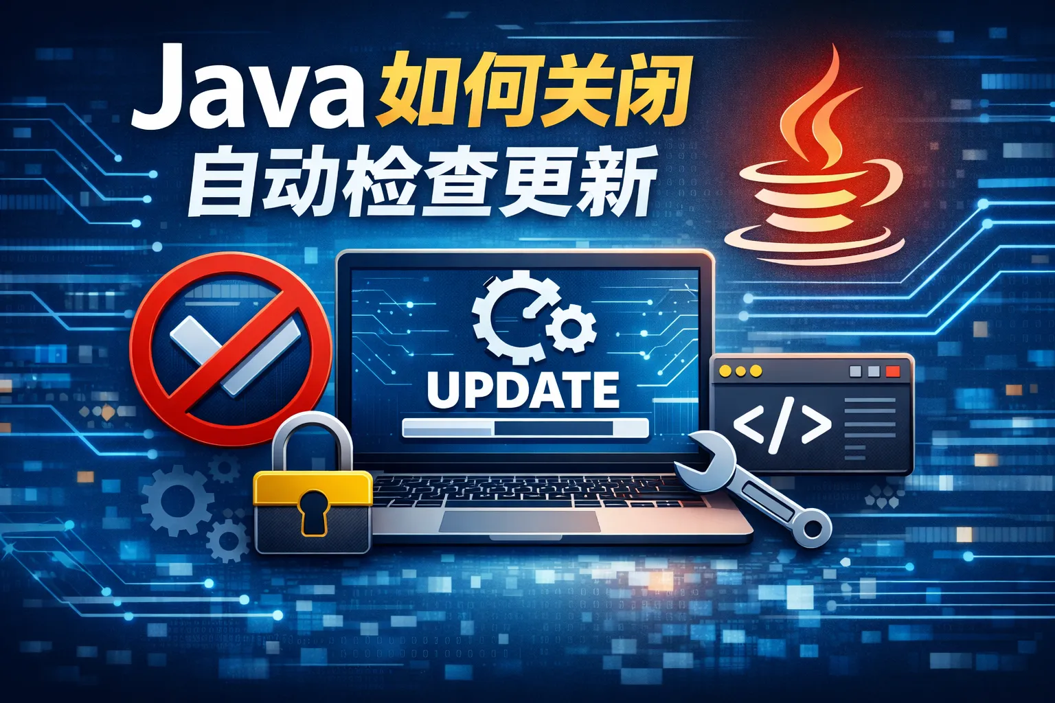 java如何关自动检查更新