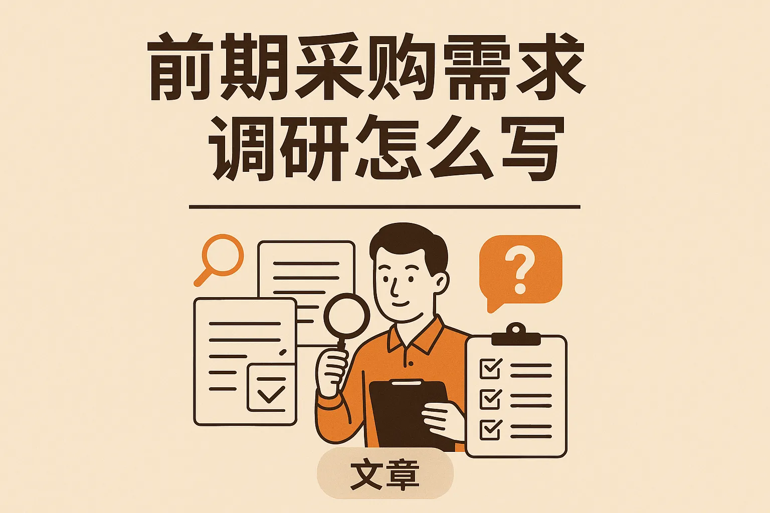 前期采购需求调研怎么写