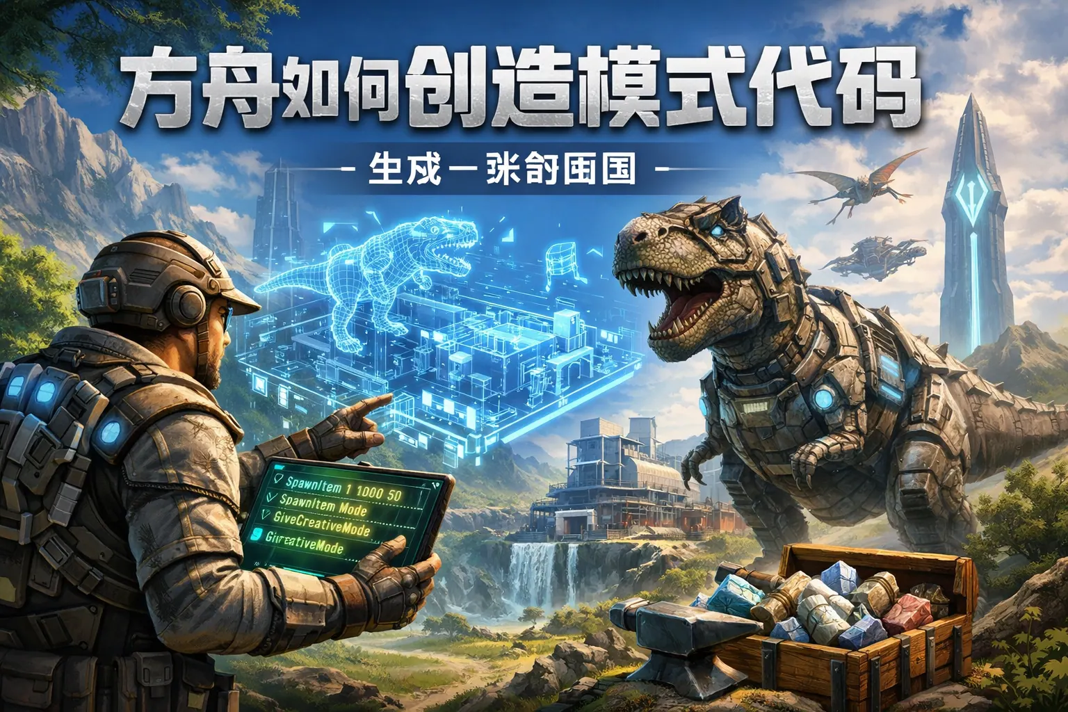 方舟如何用创造模式代码