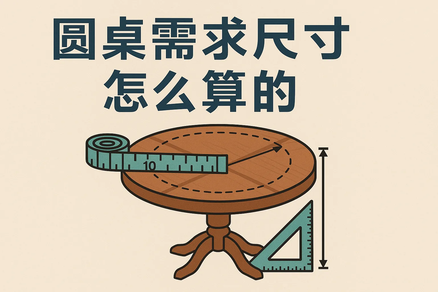 圆桌需求尺寸怎么算的