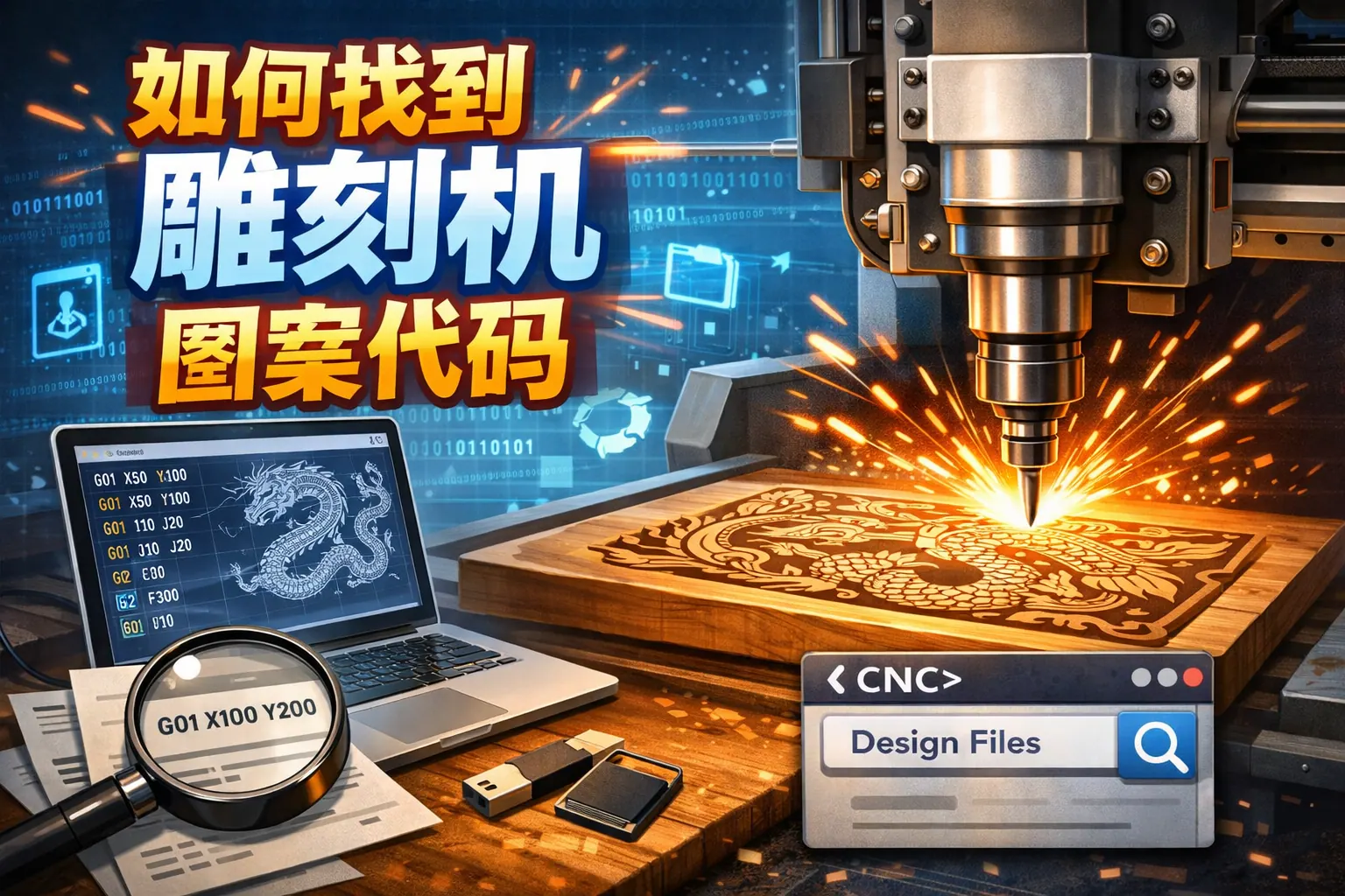 如何找到雕刻机图案代码