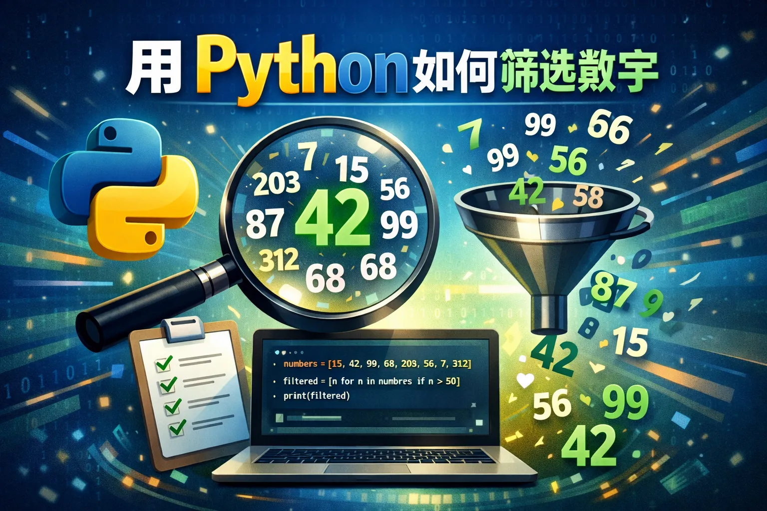 用python如何筛选数字