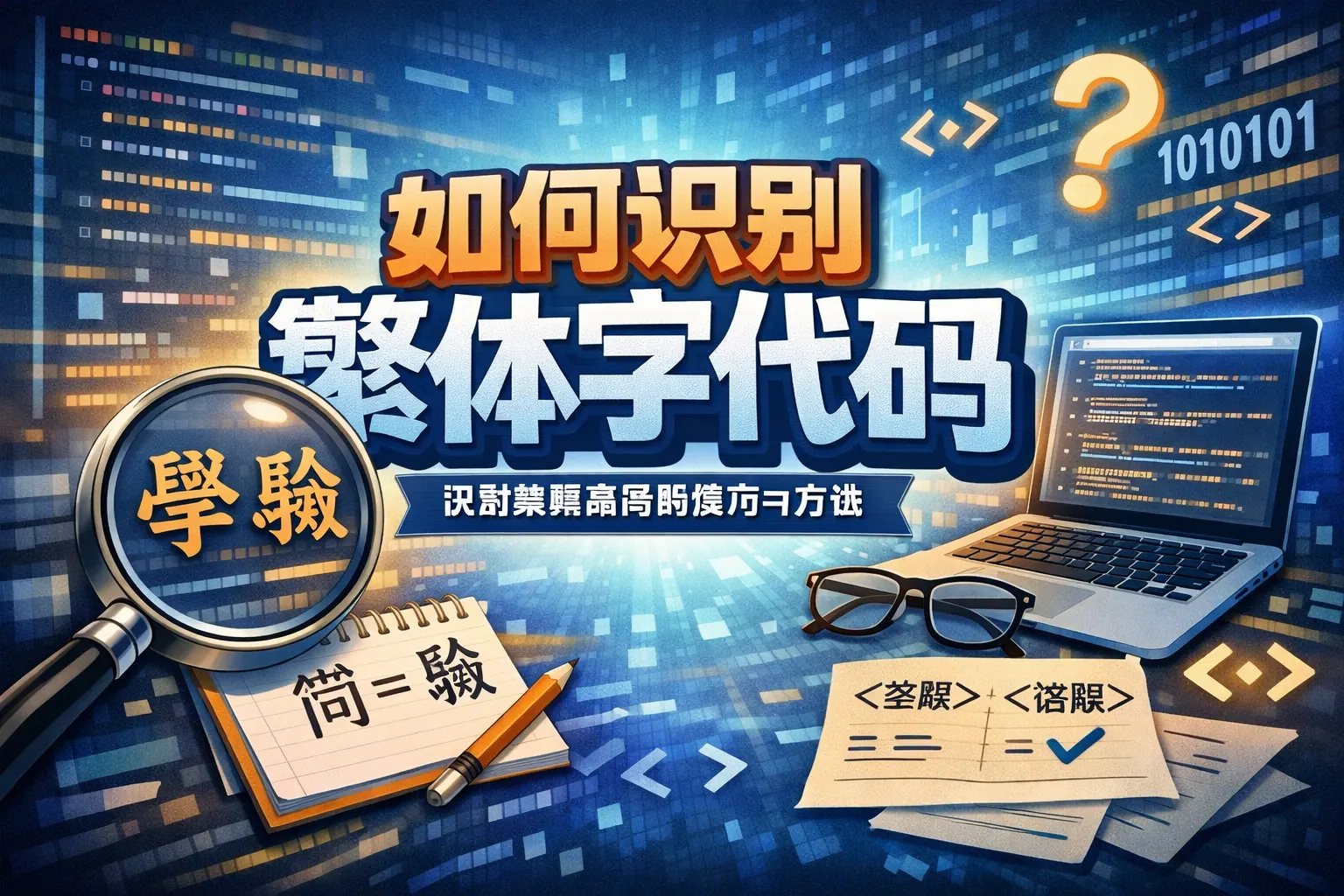 如何识别繁体字代码