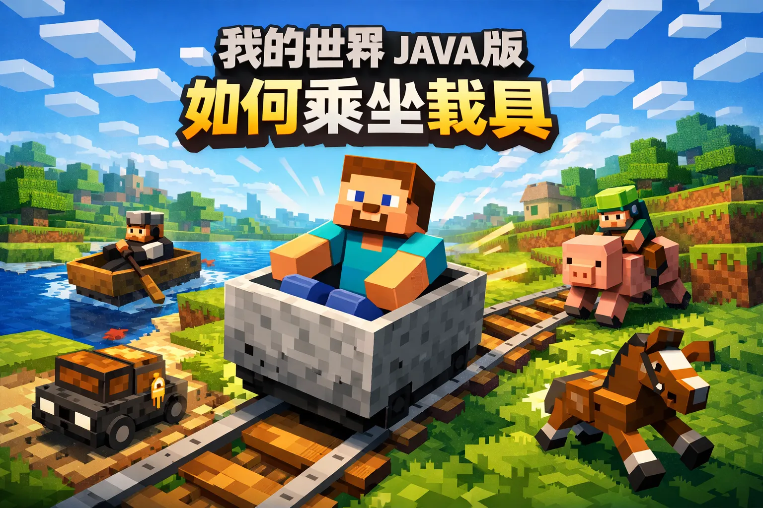我的世界java版如何乘坐载具